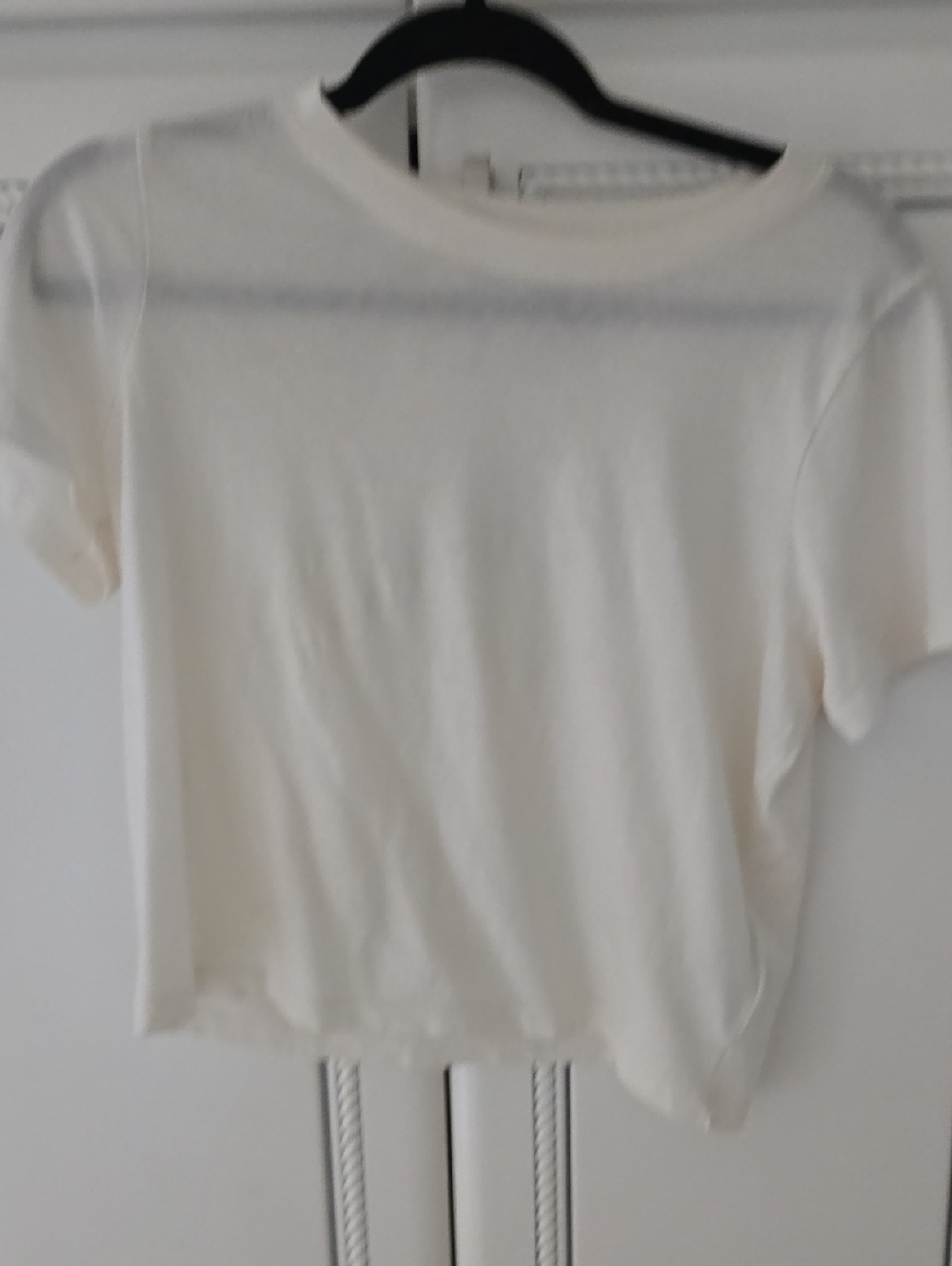 Madewell Cream Short Sleeve Crewneck Top
